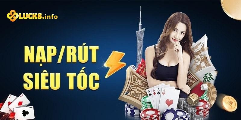 Tính năng nạp/ đổi tiền mặt ngay trong tích tắc